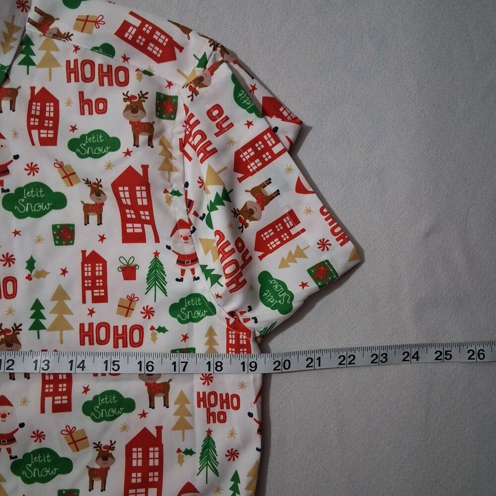 Trion Men's Small Shirt NEW WITH TAGS Christmas Ho Ho Ho Button Up - Picture 6 of 9